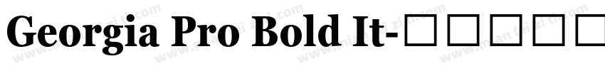 Georgia Pro Bold It字体转换